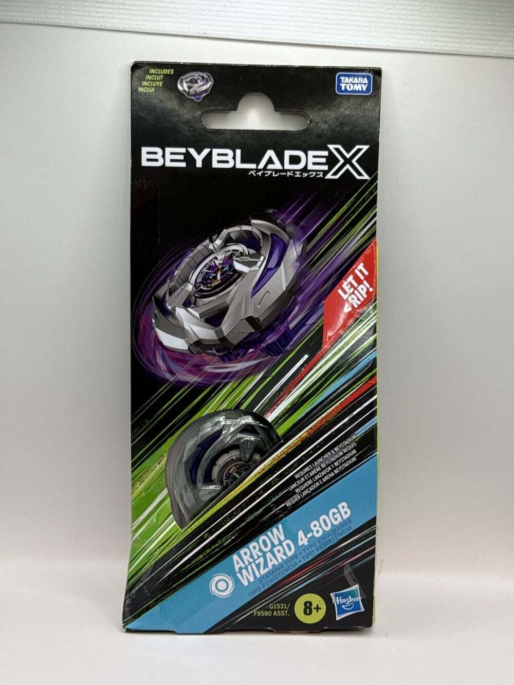 Hasbro Beyblade X Arrow Wizard 4-80GB Booster Pack Stamina Type Top